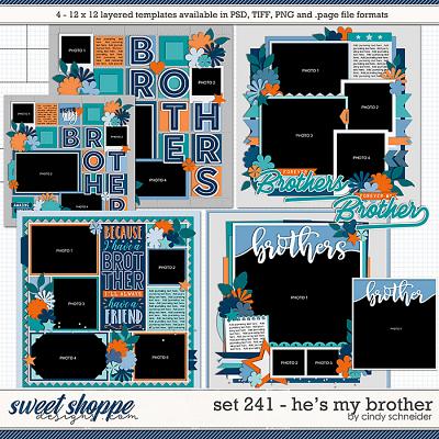 Cindy's Layered Templates - Set 241: He's My Brother by Cindy Schneider