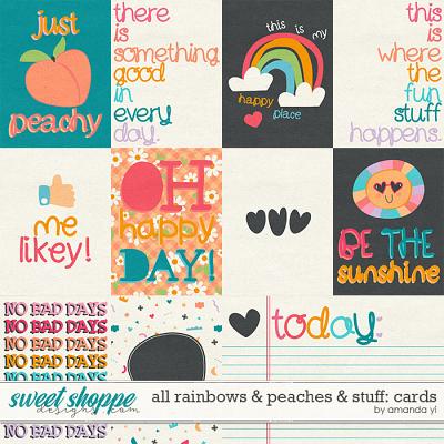 All rainbows & peaches & stuff: cards by Amanda Yi