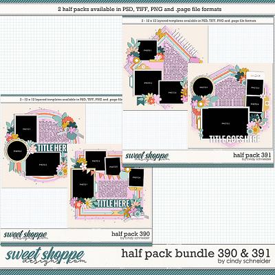 Cindy's Layered Templates - Half Pack Bundle 390 & 391 by Cindy Schneider