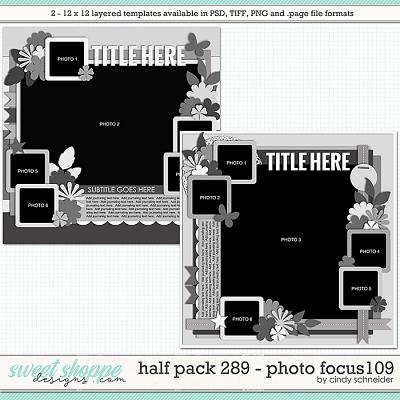 Cindy's Layered Templates - Half Pack 289: Photo Focus 109 by Cindy Schneider