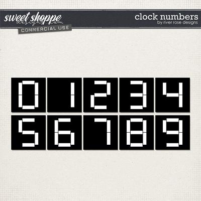 CU Clock Numbers by River Rose Designs
