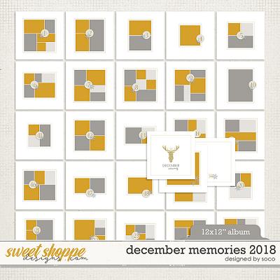 December Memories 2018: 12x12 Template Album | Designed by Soco