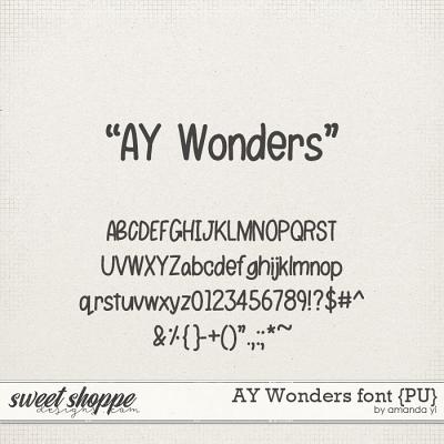 AY Wonders font {PU} by Amanda Yi