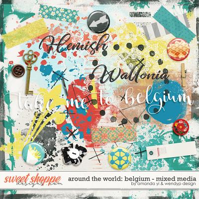 Around the world: Belgium - Mixed Media by Amanda Yi & WendyP Designs