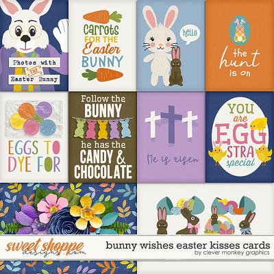 Bunny Wishes Easter Kisses Cards by Clever Monkey Graphics 