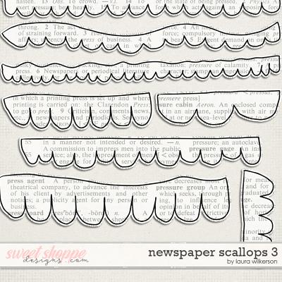 Newspaper Scallops 3 by Laura Wilkerson