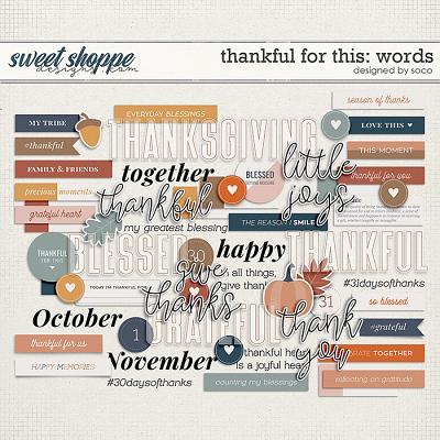 Thankful For This: Words | Designed by Soco Thankful For This: Words | Designed by Soco