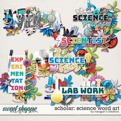 Scholar: Science Word Art by Meagan's Creations