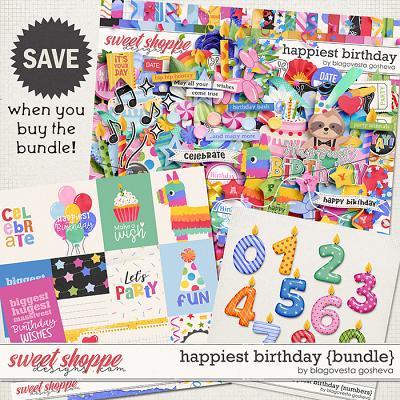 Happiest Birthday {bundle} + FREE candle numbers pack by Blagovesta Gosheva