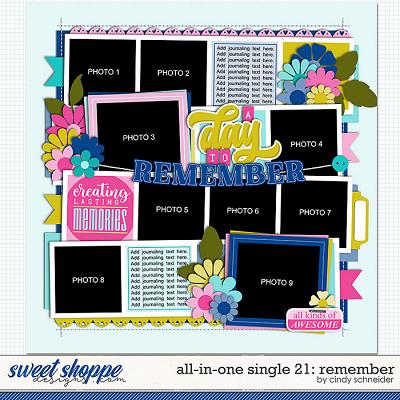 Cindy's Layered Templates - All in One Single 21 by Cindy Schneider