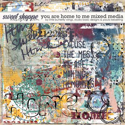 You are home to me mixed media by Little Butterfly Wings, Studio Basic & Paula Kesselring
