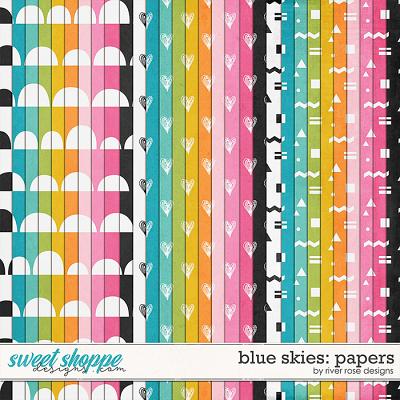 Blue Skies: Papers by River Rose Designs
