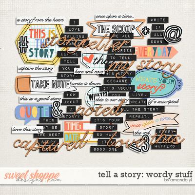 Tell a story: wordy stuff by Amanda Yi