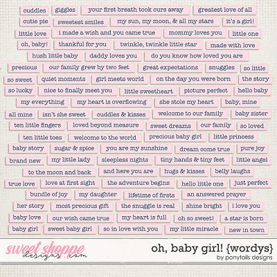Oh Baby Girl! Wordys by Ponytails