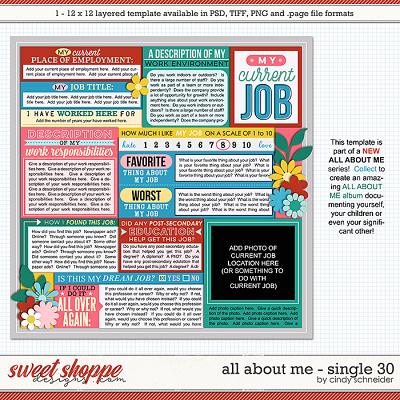 Cindy's Layered Templates - All About Me Single 30 by Cindy Schneider