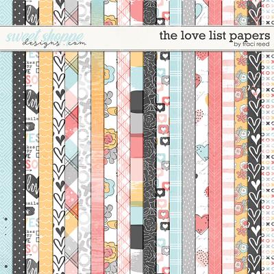 The Love List 12x12 Papers by Traci Reed