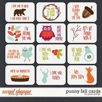 PUNNY FALL CARDS by Janet Phillips