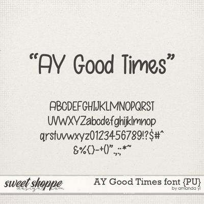 AY Good Times font {PU} by Amanda Yi