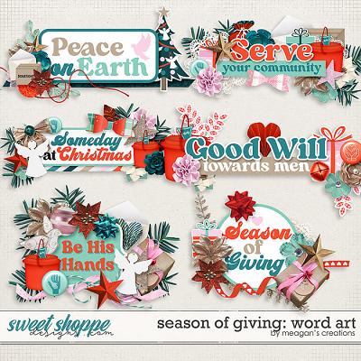 Season of Giving: Word Art by Meagan's Creations