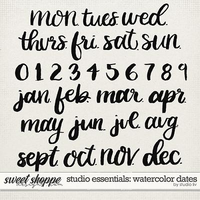 Studio Essentials: Watercolor Dates by Studio Liv