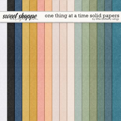 One thing at a time solid papers by Little Butterfly Wings