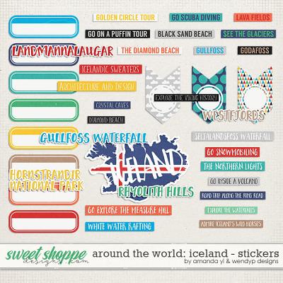 Around the world: Iceland - stickers by Amanda Yi & WendyP Designs