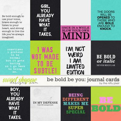 BE BOLD BE YOU | JOURNAL CARDS by The nifty Pixel