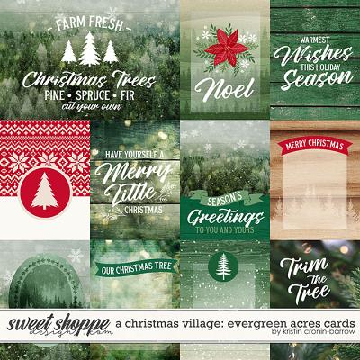 A Christmas Village: Evergreen Acres Cards by Kristin Cronin-Barrow