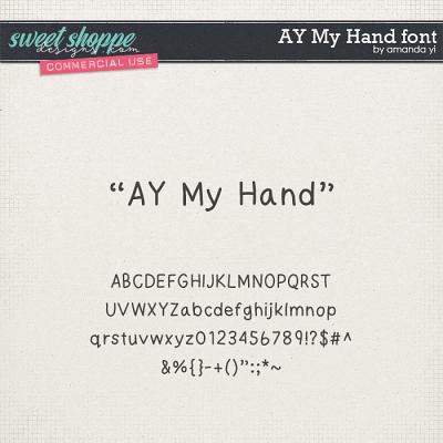 CU AY My Hand font by Amanda Yi