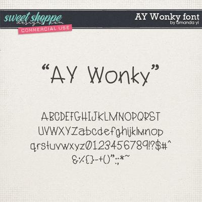 CU AY Wonky font by Amanda Yi