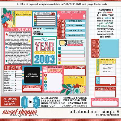 Cindy's Layered Templates - All About Me: Single 5 by Cindy Schneider