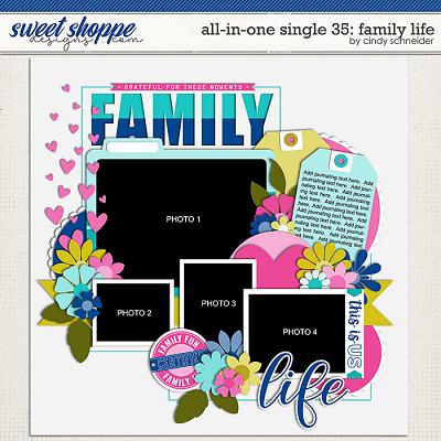 Cindy's Layered Templates - All In One Single 35: Family Life by Cindy Schneider