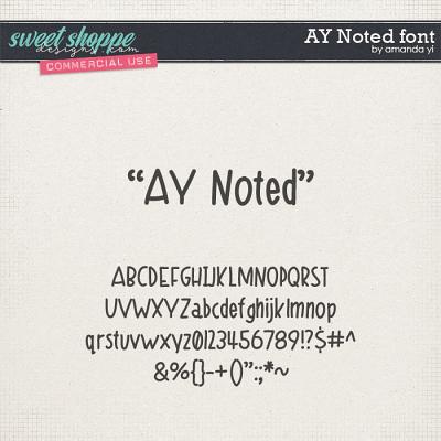 CU AY Noted font by Amanda Yi