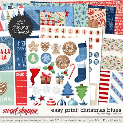 Easy Print: Christmas Blues by WendyP Designs