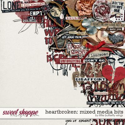 Heartbroken: mixed media bits by Little Butterfly Wings