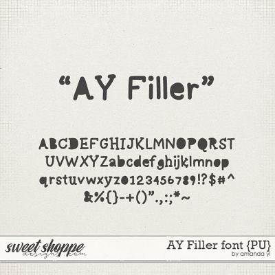 AY Filler font {PU} by Amanda Yi
