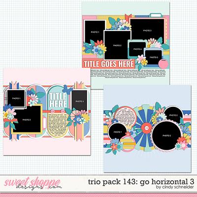 Cindy's Layered Templates - Trio Pack 143: Go Horizontal 3 by Cindy Schneider