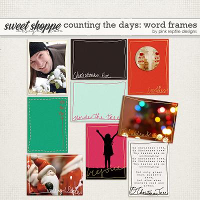 Counting The Days Word Frames by Pink Reptile Designs