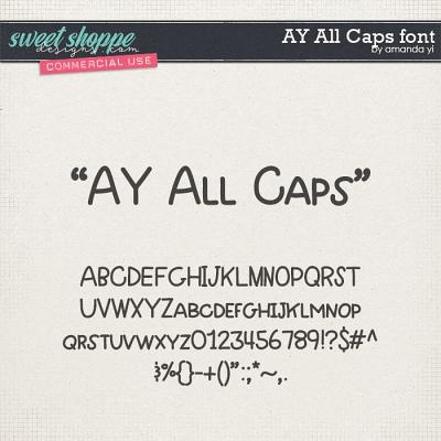 CU AY All Caps font by Amanda Yi