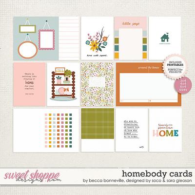 Homebody Cards by Becca Bonneville, Designed by Soco and Sara Gleason Homebody Cards by Becca Bonneville, Designed by Soco and Sara Gleason
