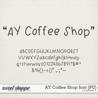 AY Coffee Shop font {PU} by Amanda Yi