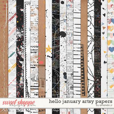 Hello January: artsy papers by Amanda Yi