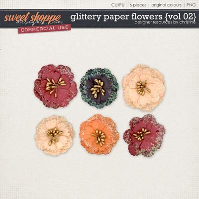 Glittery Paper Flowers {Vol 02} by Christine Mortimer