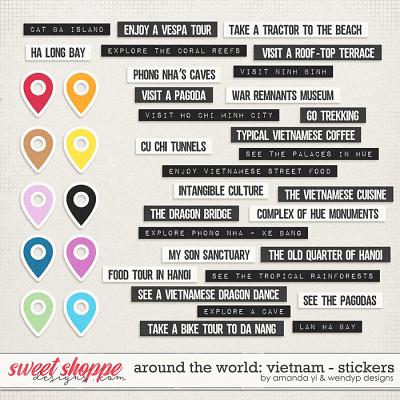 Around the world: Vietnam - Stickers by Amanda Yi & WendyP Designs