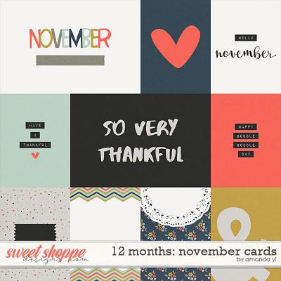 12 Months: November Cards by Amanda Yi