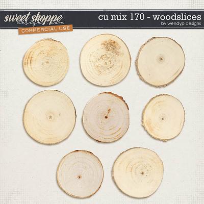 CU Mix 170 - wood slices by WendyP Designs