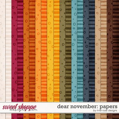 Dear November: Papers by River Rose Designs