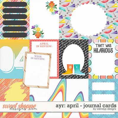 All year round: April - Journal cards by WendyP Designs