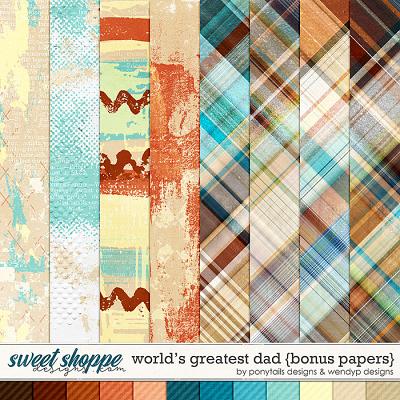 World's greatest dad - bonus papers by Ponytails Designs & WendyP Designs