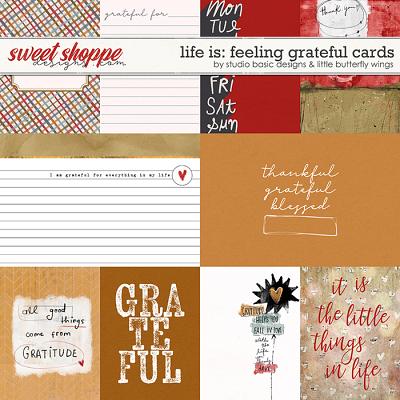 Life Is: Feeling Grateful Cards by Studio Basic and Little Butterfly Wings